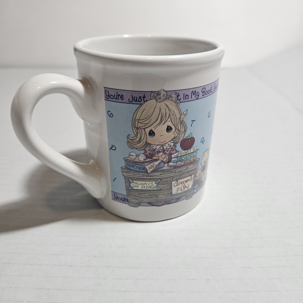 Precious Moments 1997 You're Perfect my Book Teacher Coffee Tea Mug Enesco vtg - Picture 7 of 14